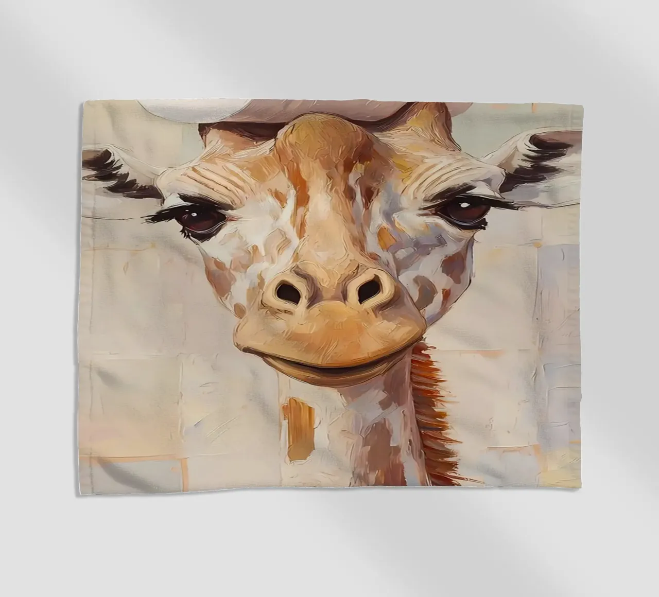 Giraffa con carta igienica telo mare da Adrian Patel