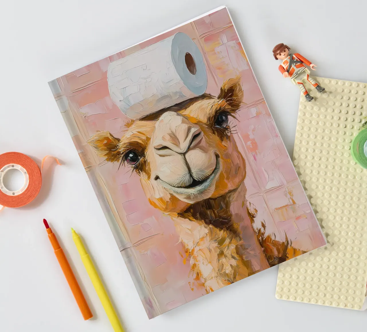 Camel with Toilet Paper notebook by Adrian Patel