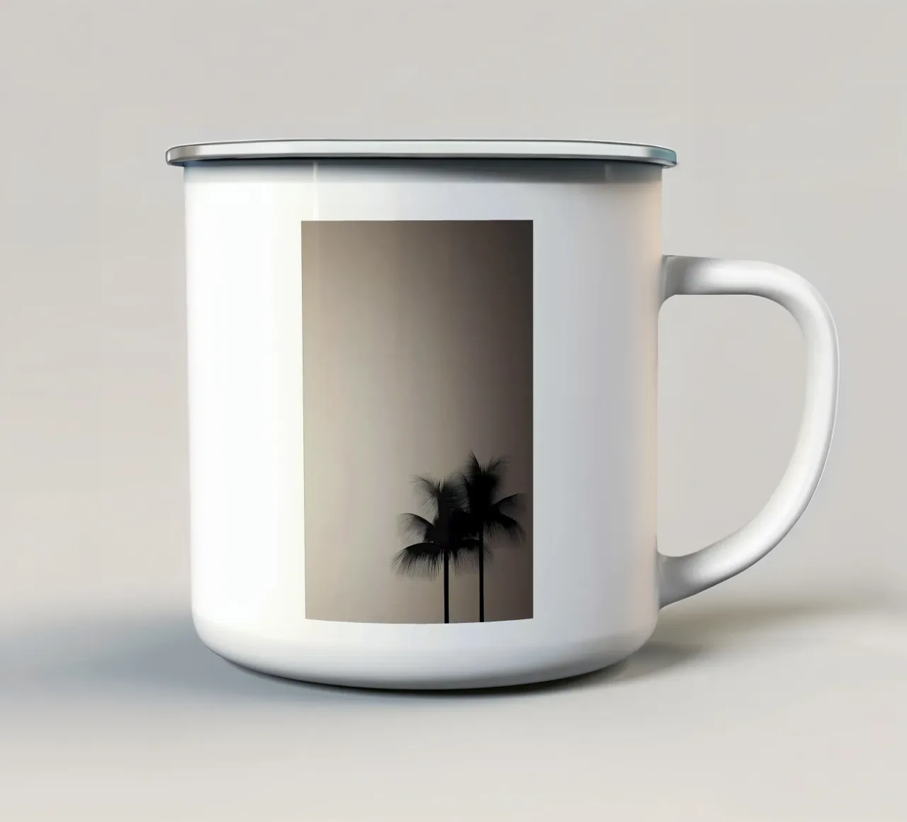 Sagoma di palma tazza in smalto da Matthew Katz