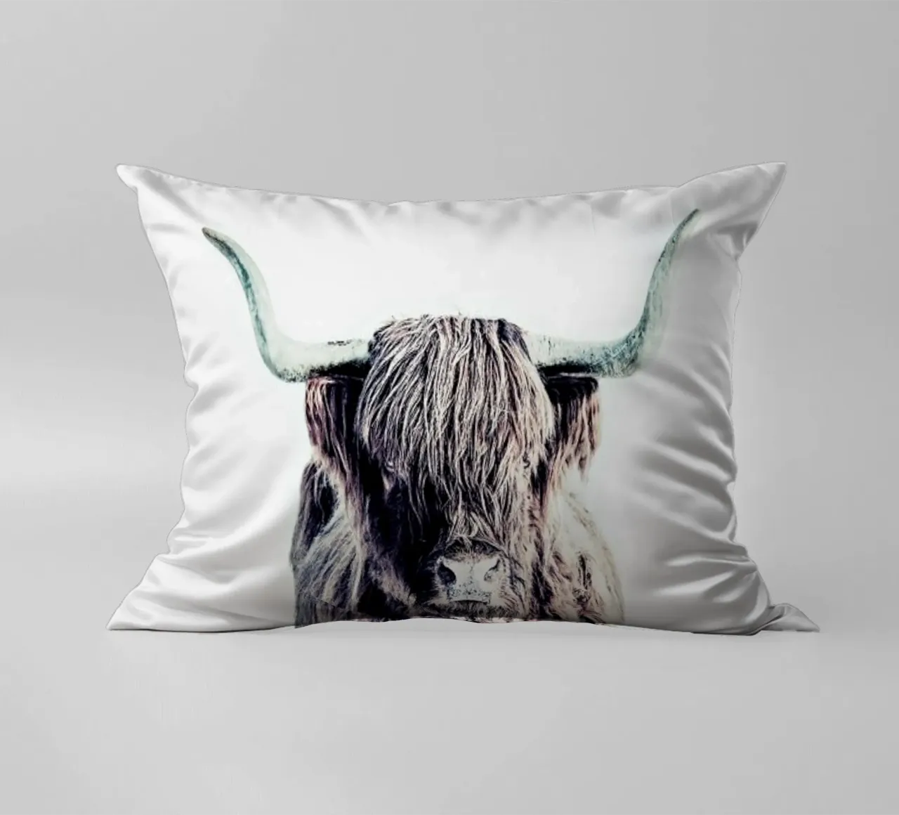 Highland Cattle Colin White cuscino da Monika Strigel