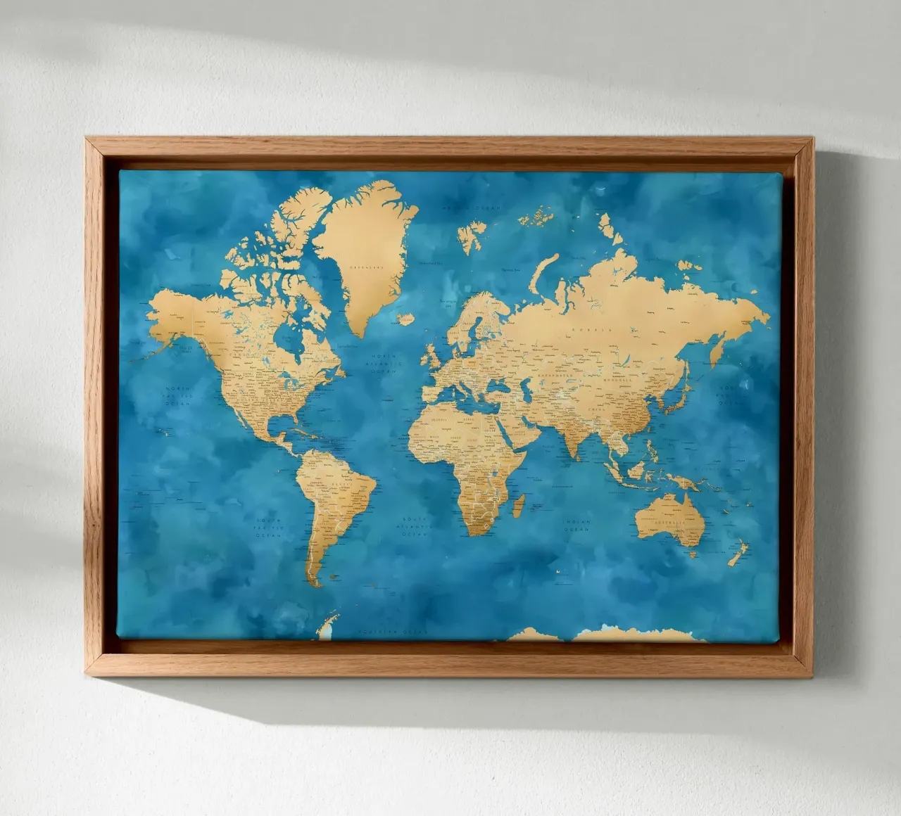 Detailed world map Ernestt canvas by Aiden Garcia