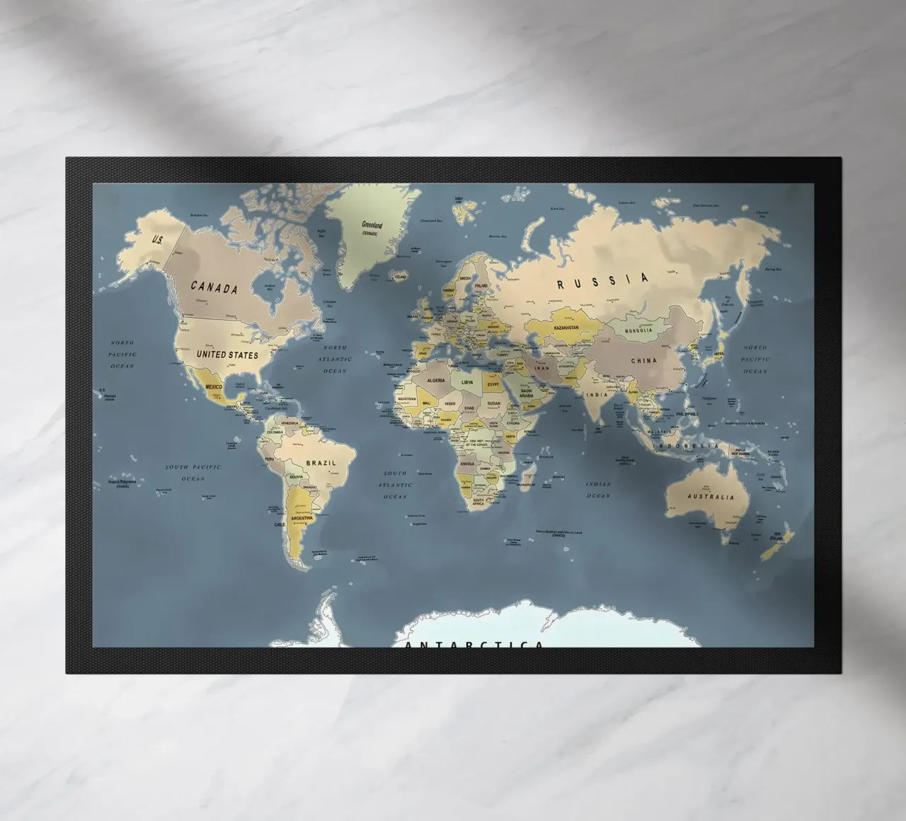 World Map doormat by Aiden Garcia