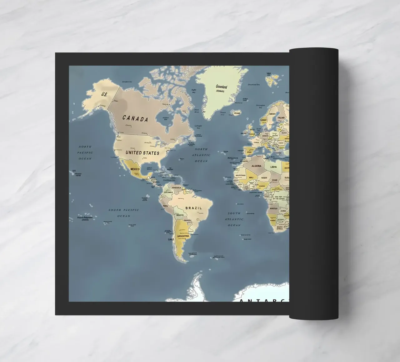 World Map doormat by Aiden Garcia