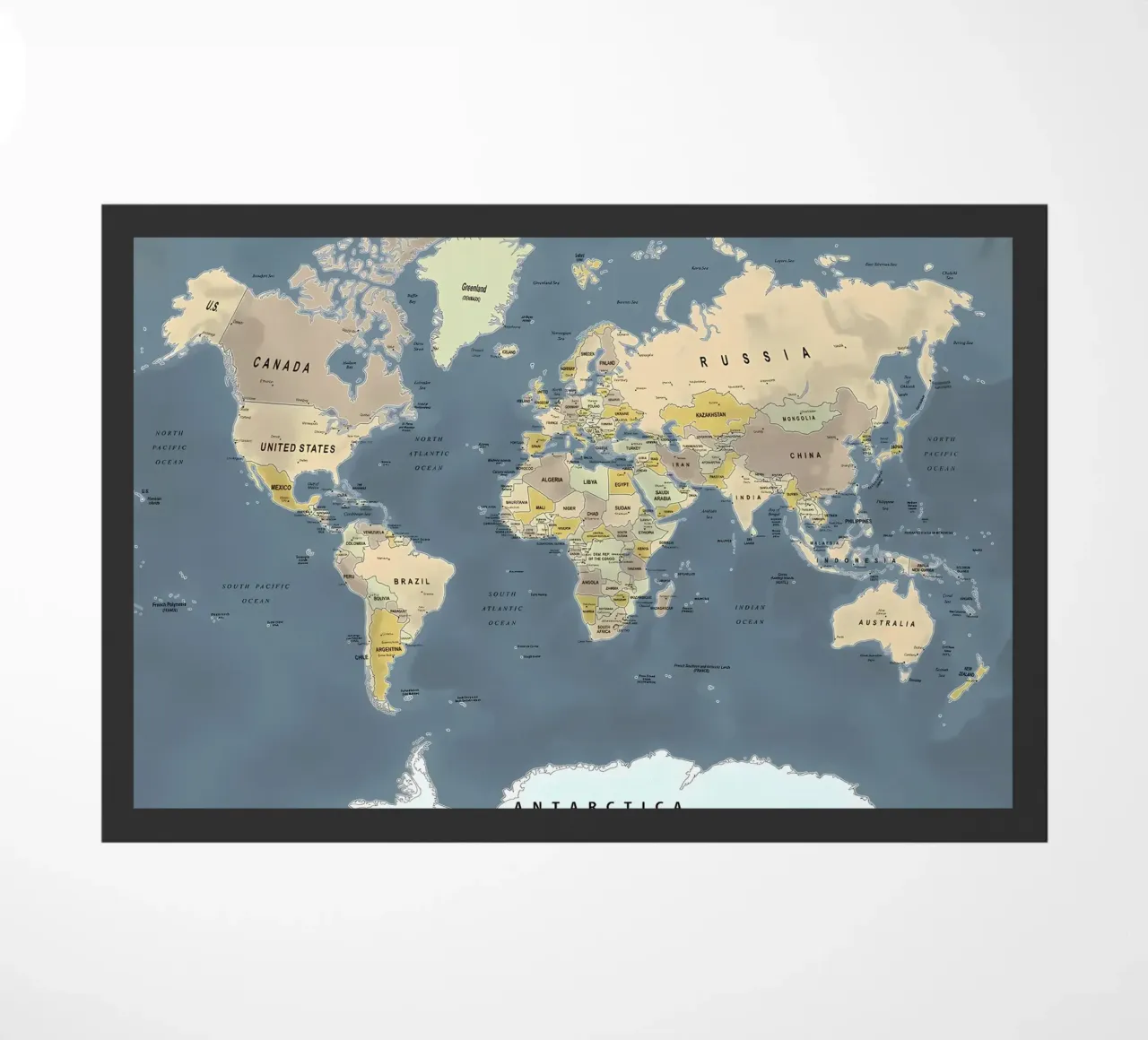World Map doormat by Aiden Garcia