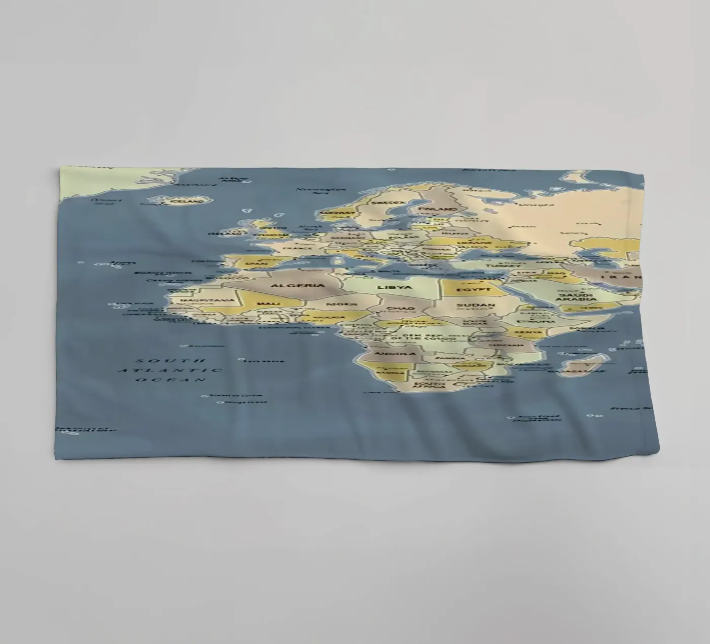 World Map towel by Aiden Garcia