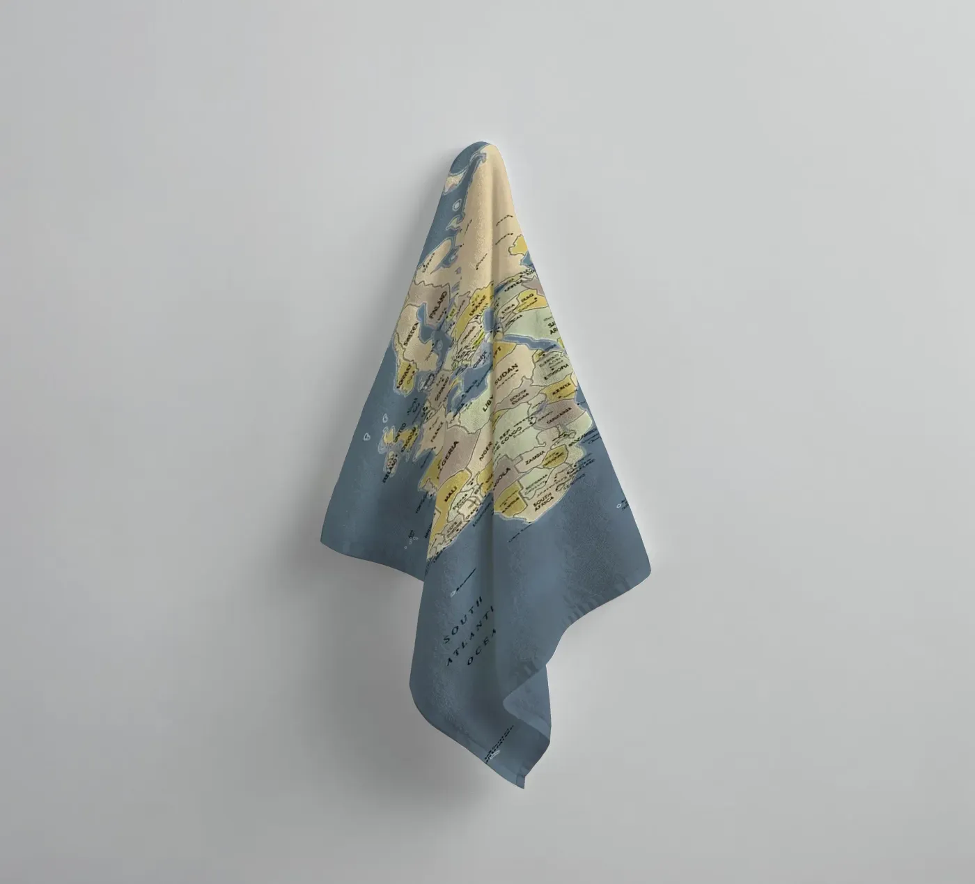 World Map towel by Aiden Garcia