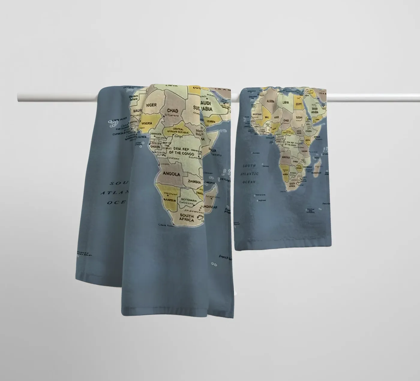 World Map towel by Aiden Garcia