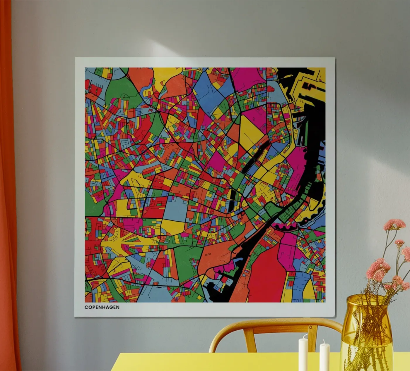 Copenhagen poster da The Cartography Collection