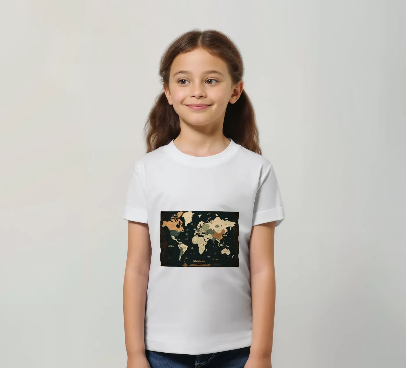 Mappa del mondo t-shirt bambini da Aiden Garcia