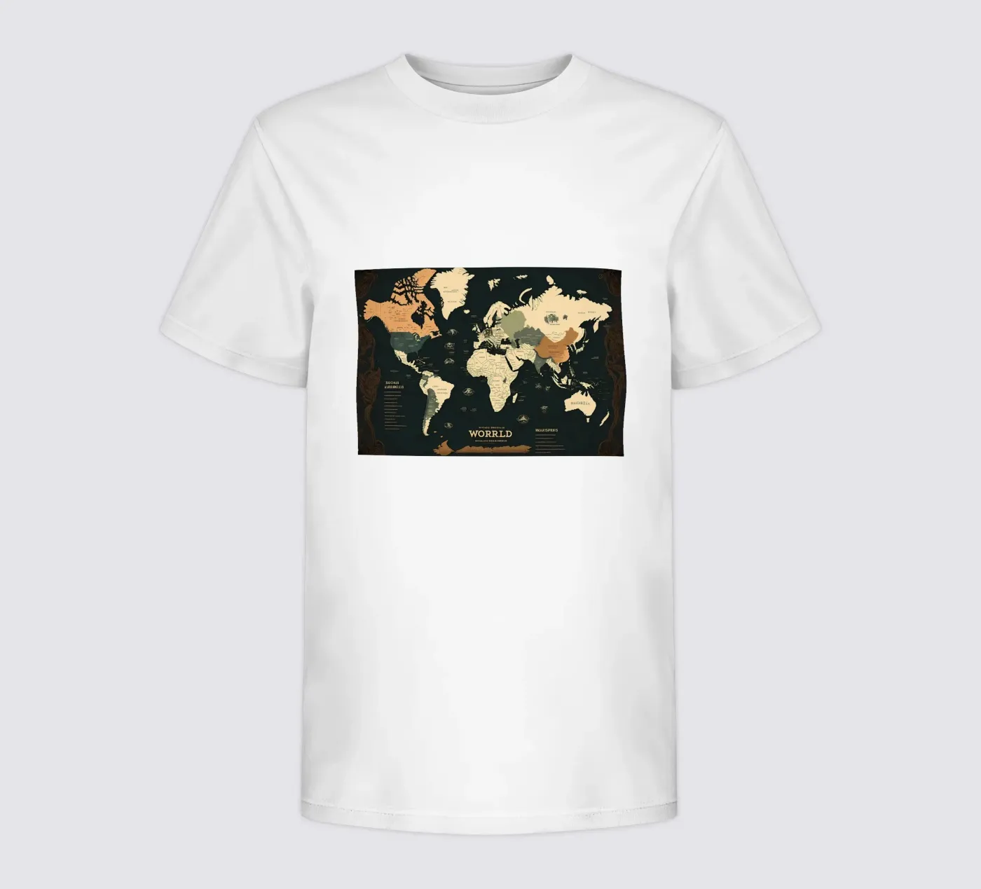 Mappa del mondo t-shirt bambini da Aiden Garcia