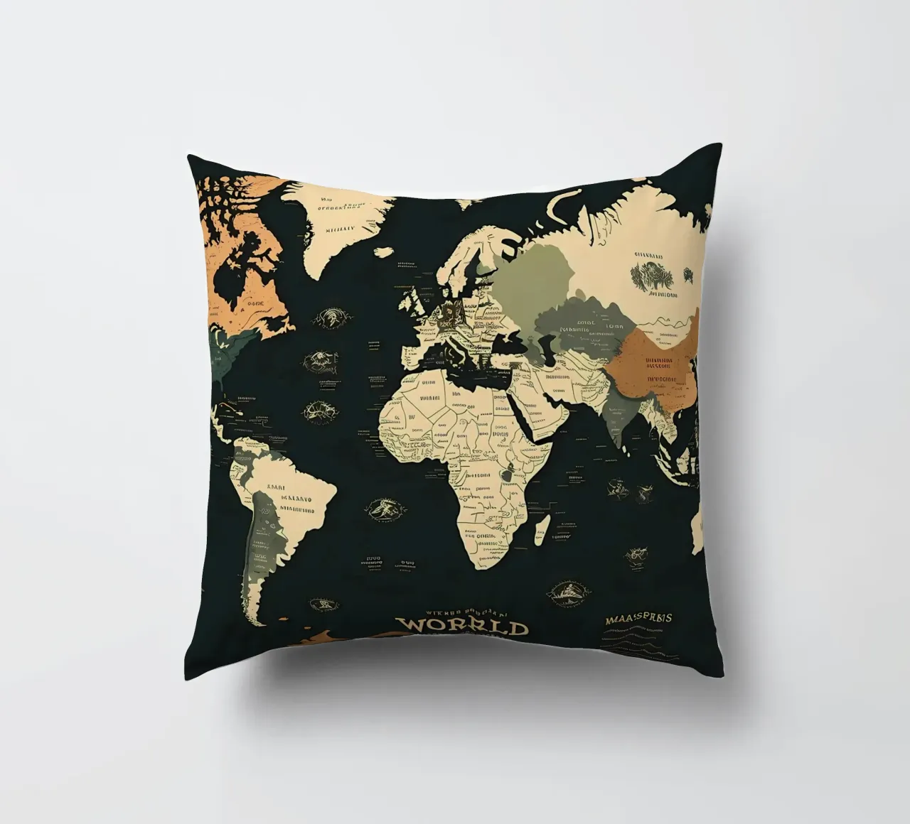 Mappa del mondo cuscino da Aiden Garcia
