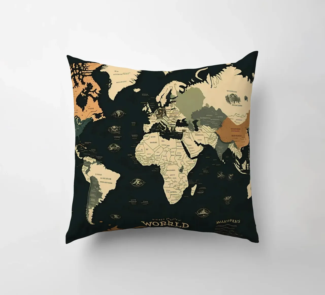 Mappa del mondo cuscino da Aiden Garcia