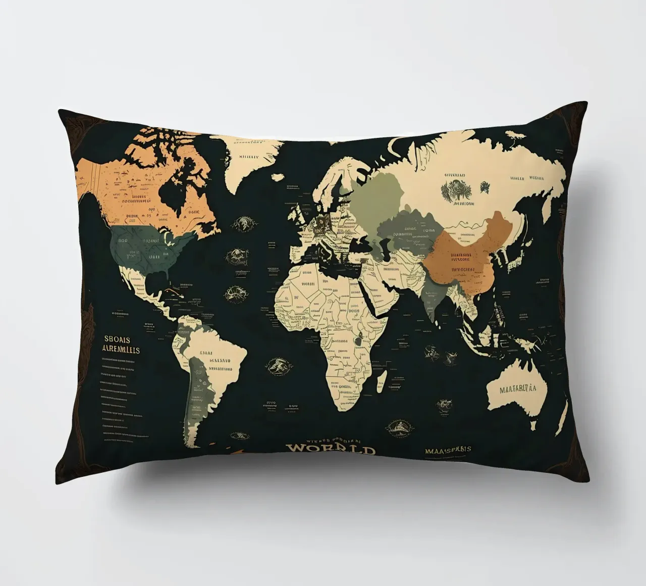 Mappa del mondo cuscino da Aiden Garcia