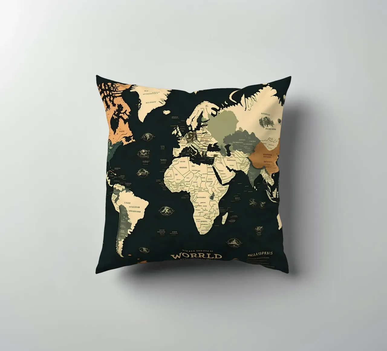 Mappa del mondo cuscino da Aiden Garcia