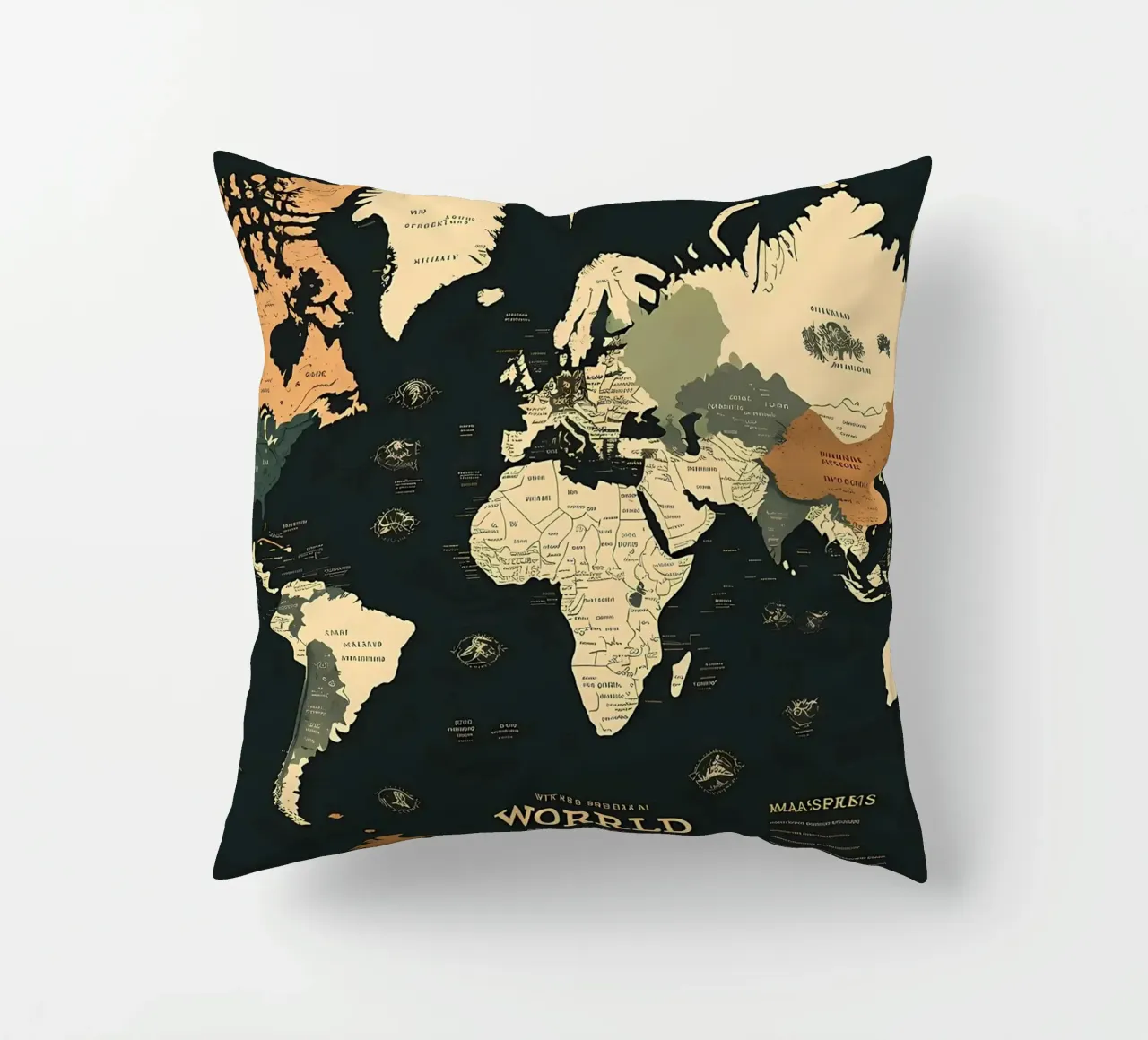 Mappa del mondo cuscino da Aiden Garcia