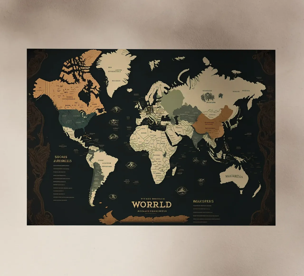 Mappa del mondo pellicola backlit da Aiden Garcia