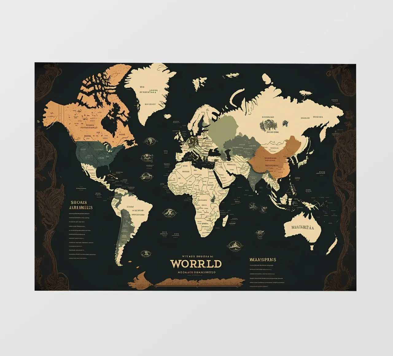 Mappa del mondo pellicola backlit da Aiden Garcia