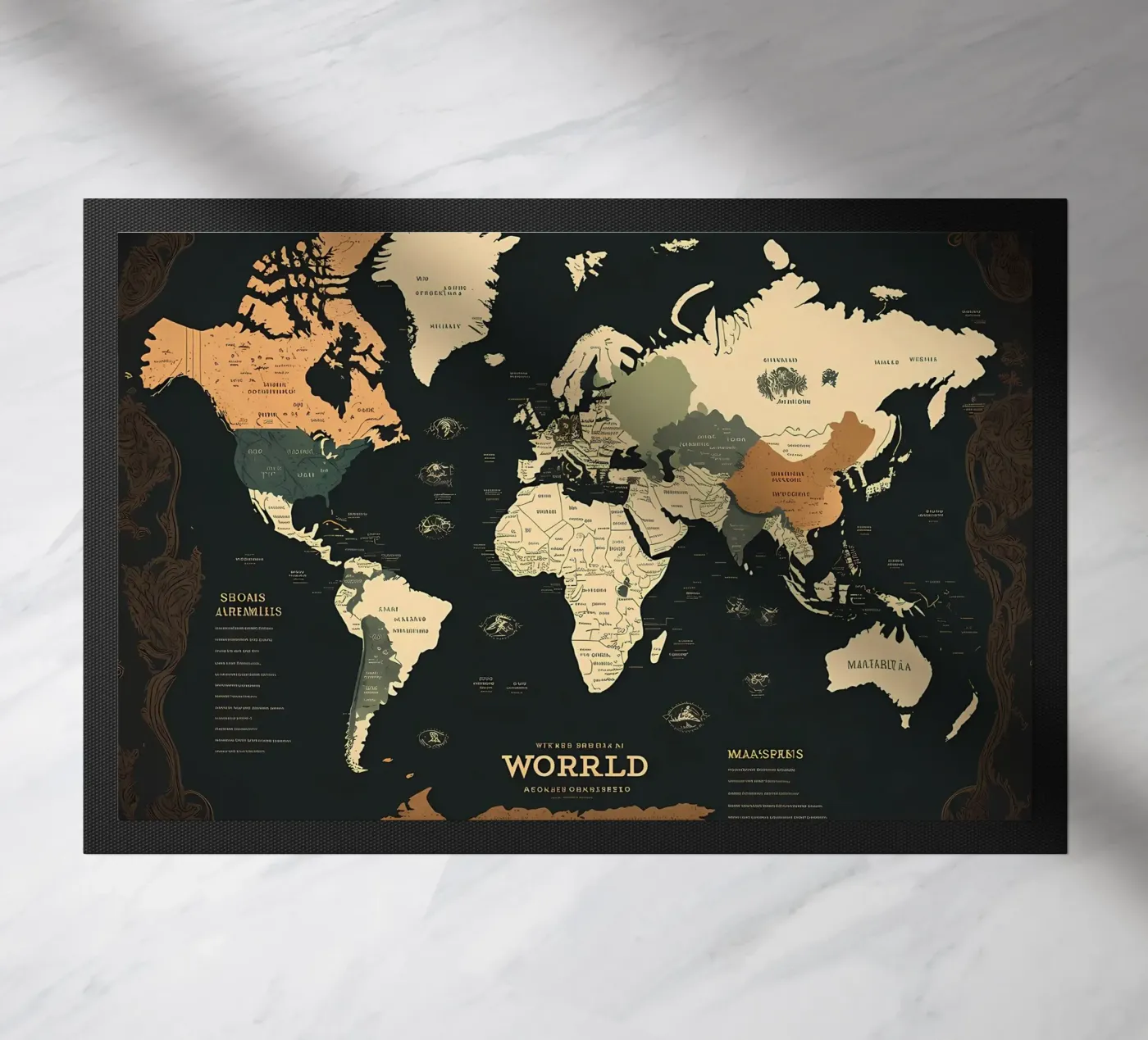 Weltkarte Fußmatte von Aiden Garcia