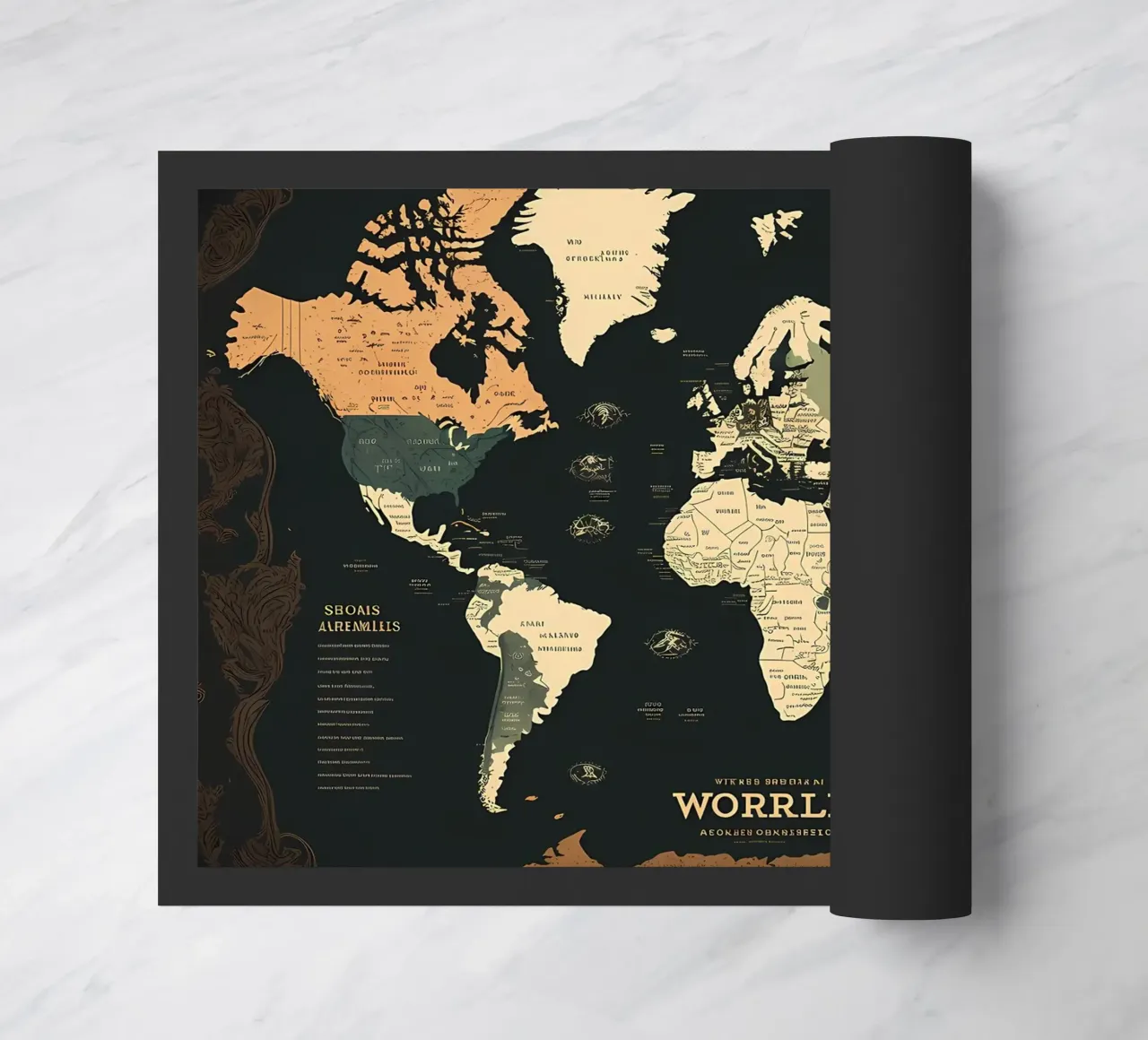 World Map doormat by Aiden Garcia