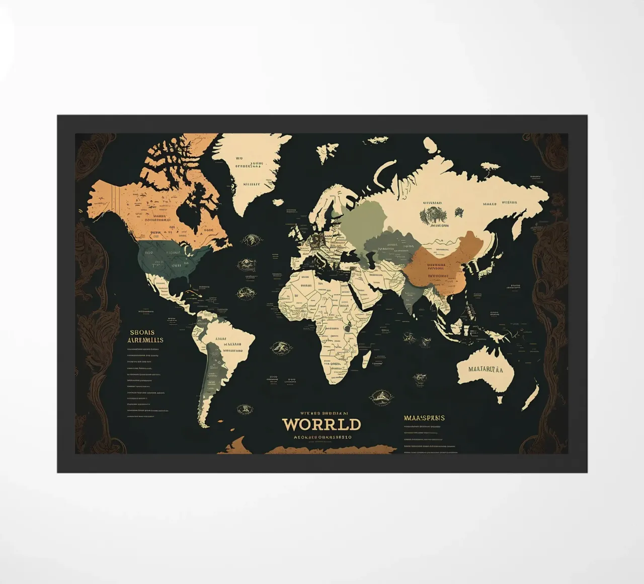 World Map doormat by Aiden Garcia