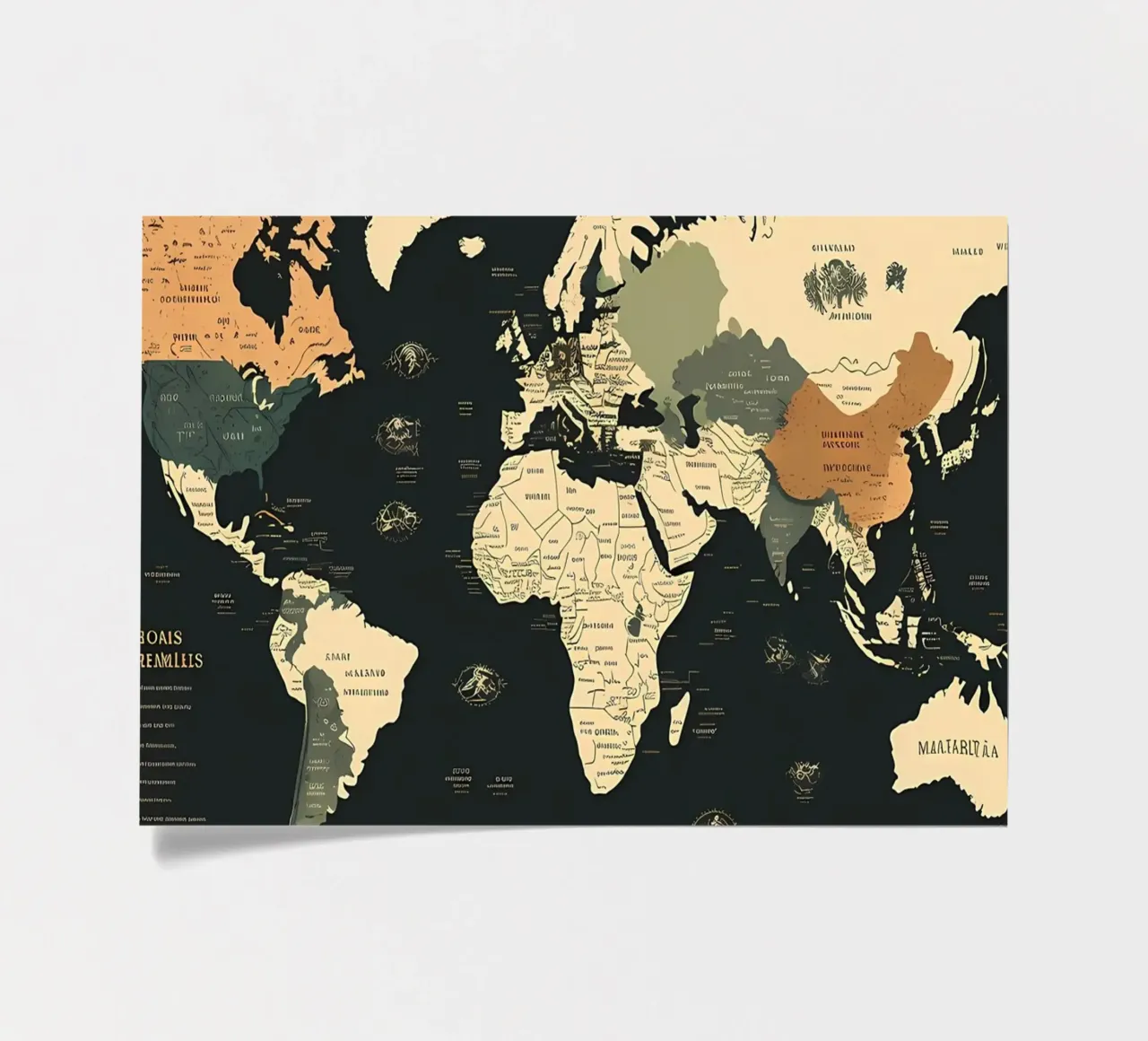 World Map sticker sheet by Aiden Garcia