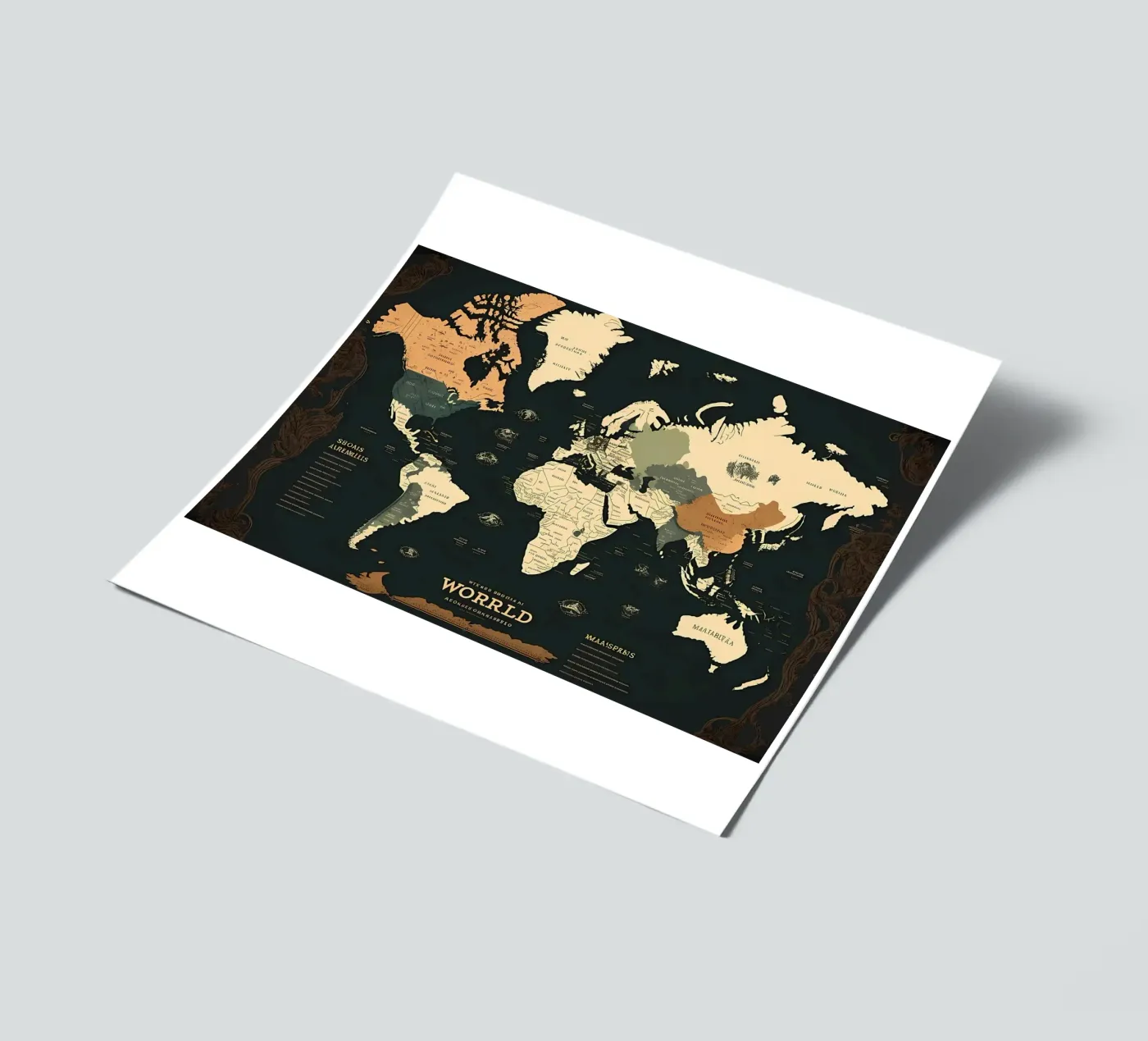 World Map sticker sheet by Aiden Garcia
