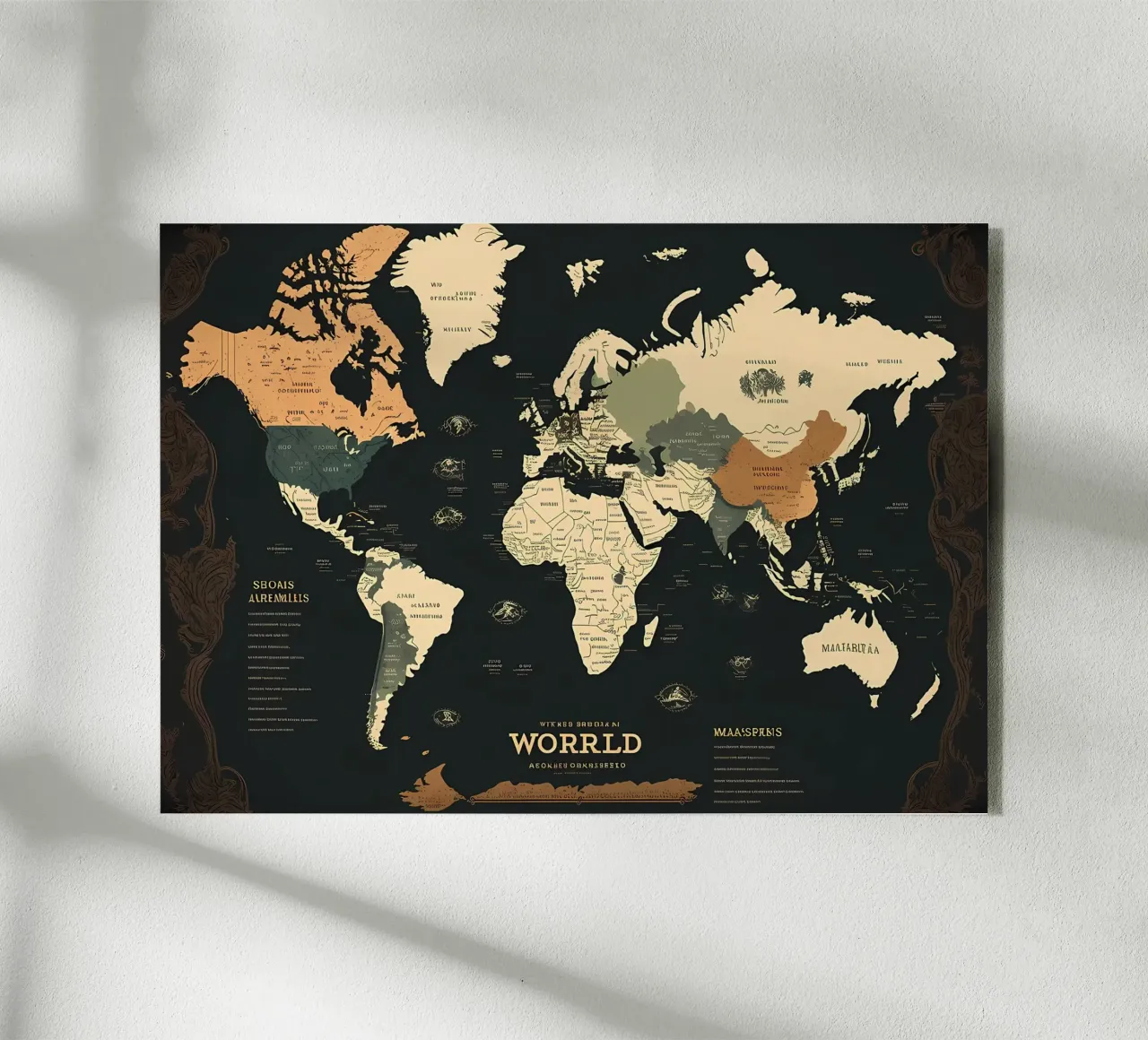 World Map plexiglass da Aiden Garcia
