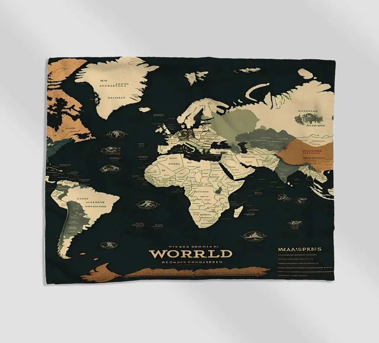 Mappa del mondo telo mare da Aiden Garcia