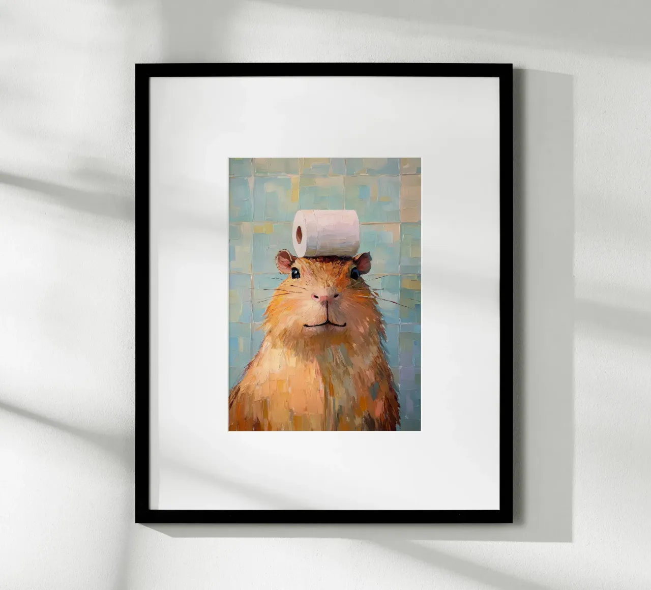 Hamster met wc-papier poster van Adrian Patel
