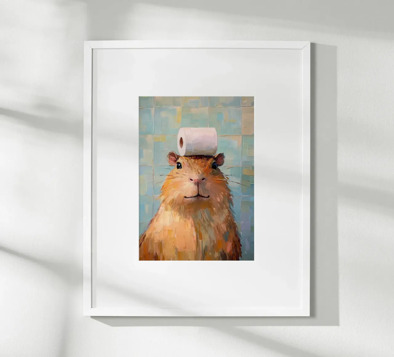 Hamster met wc-papier poster van Adrian Patel