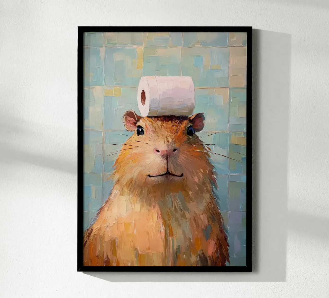Hamster met wc-papier poster van Adrian Patel