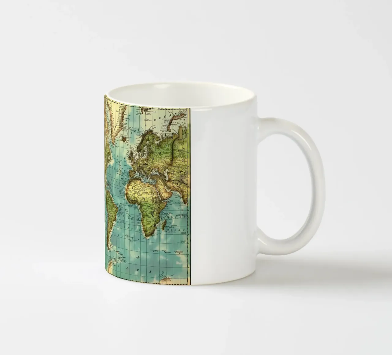 Mappa del mondo tazza in ceramica da Aiden Garcia