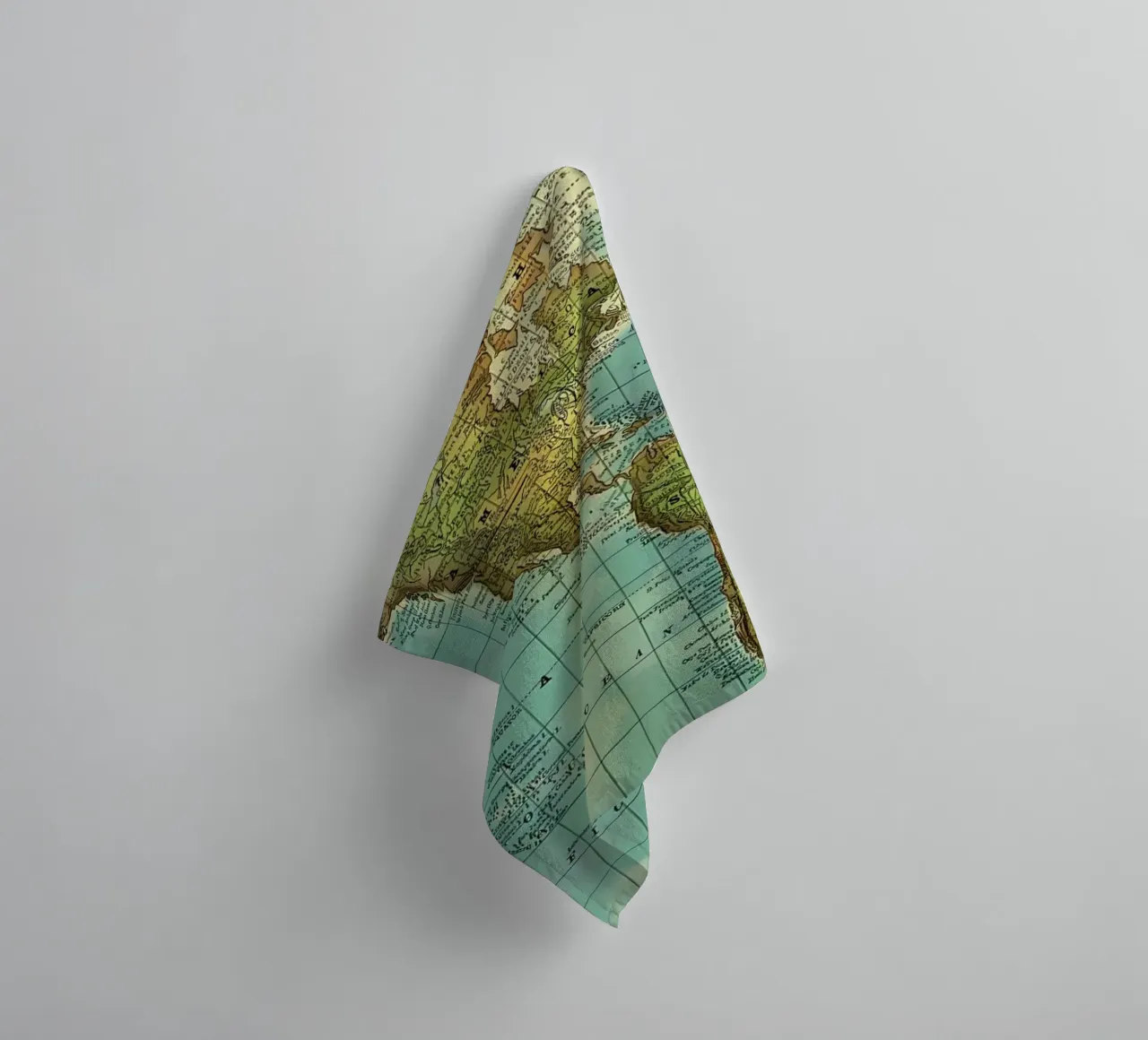 Map of the World towel by Aiden Garcia