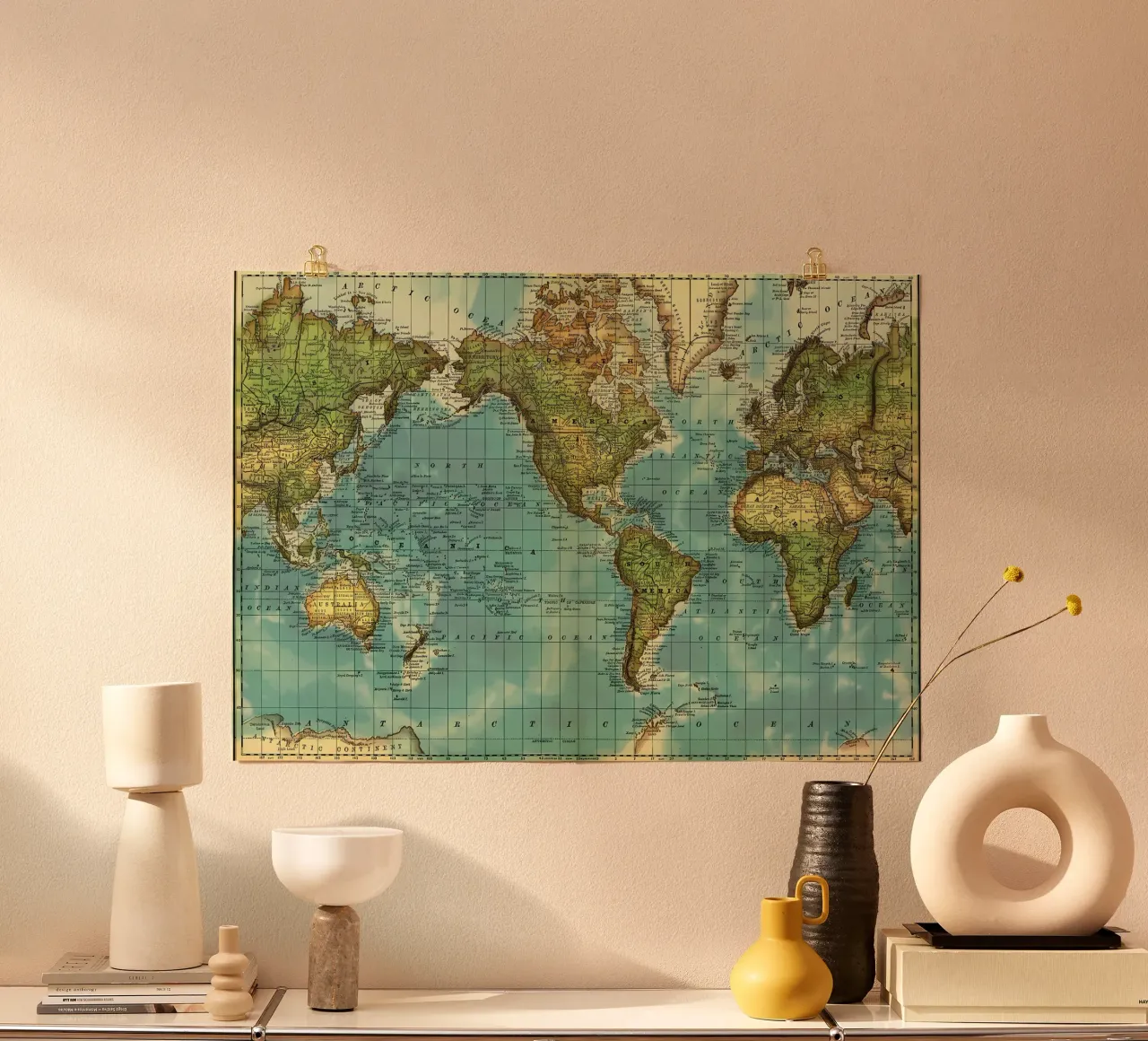 Mappa del mondo poster da Aiden Garcia