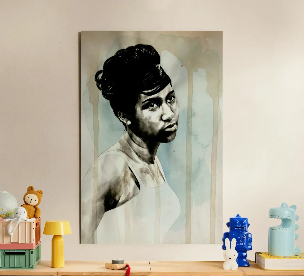 Aretha Franklin alluminio dibond da David Diehl