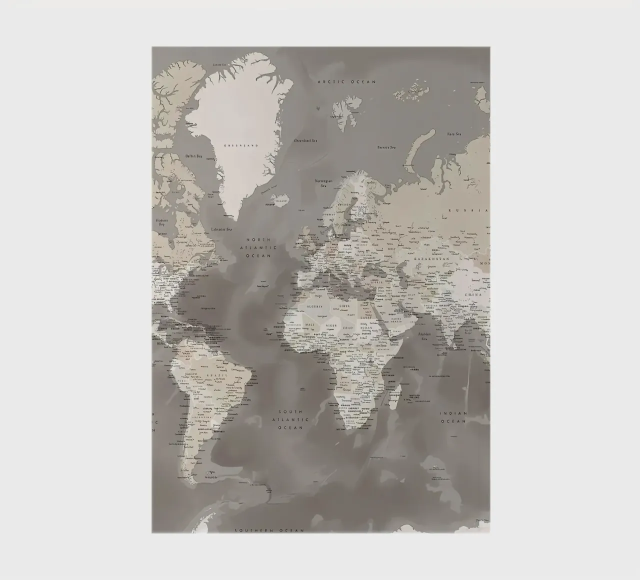 Davey detailed world map notebook by Aiden Garcia