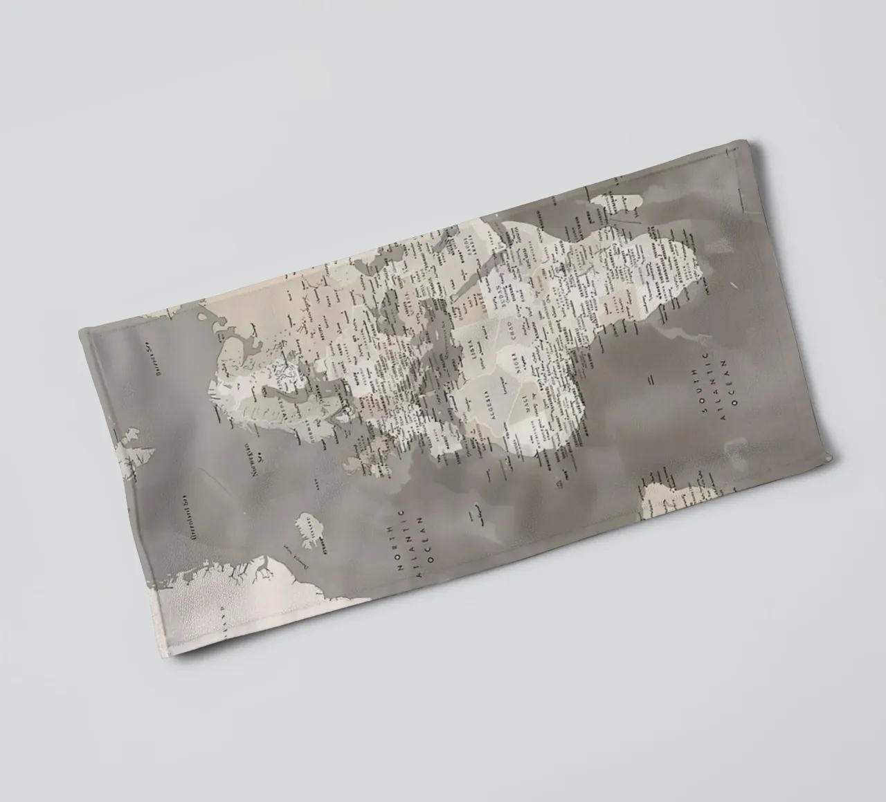 Davey detailed world map towel by Aiden Garcia