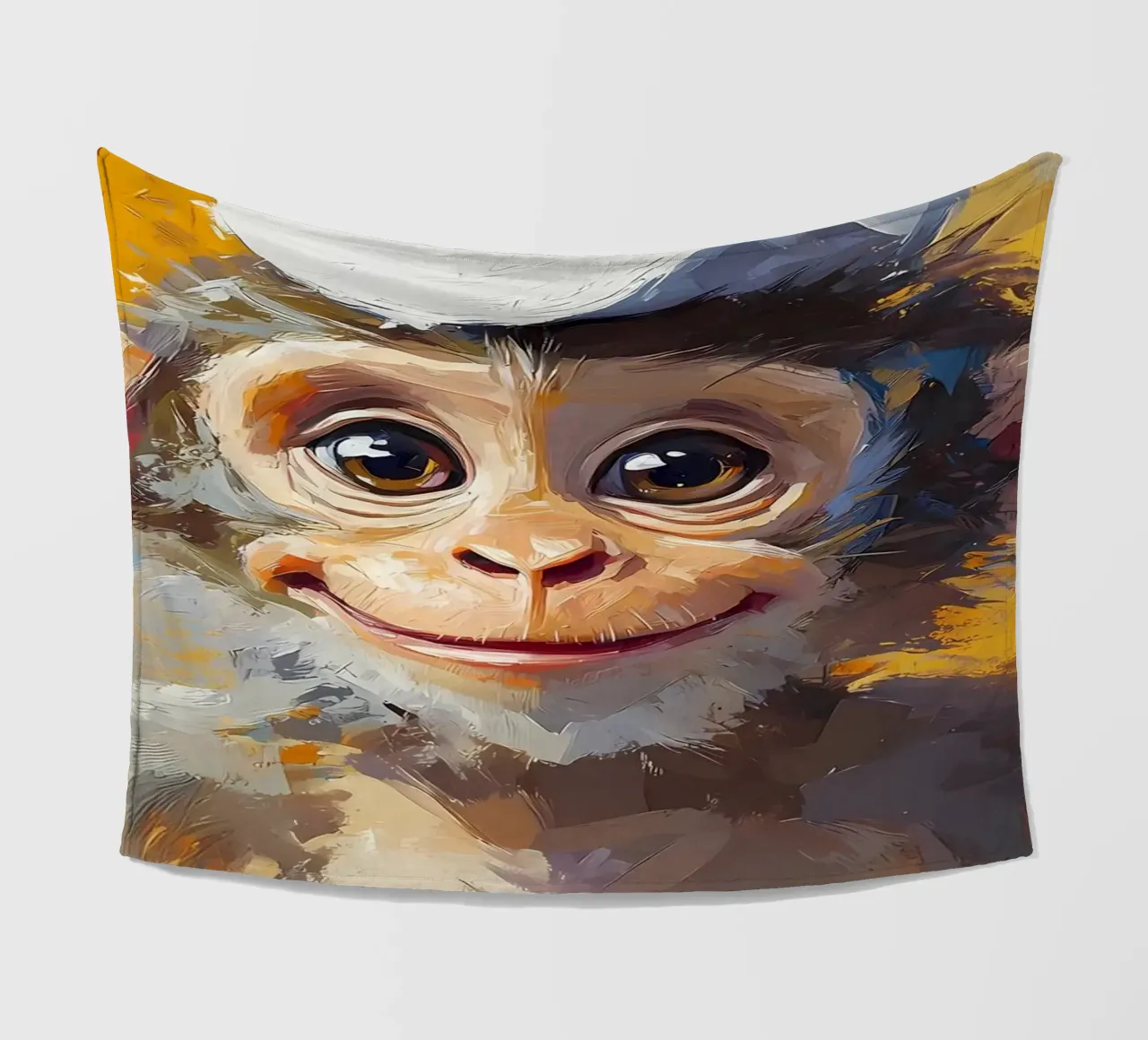 Scimmia con cappello di carta igienica coperta in pile da Adrian Patel