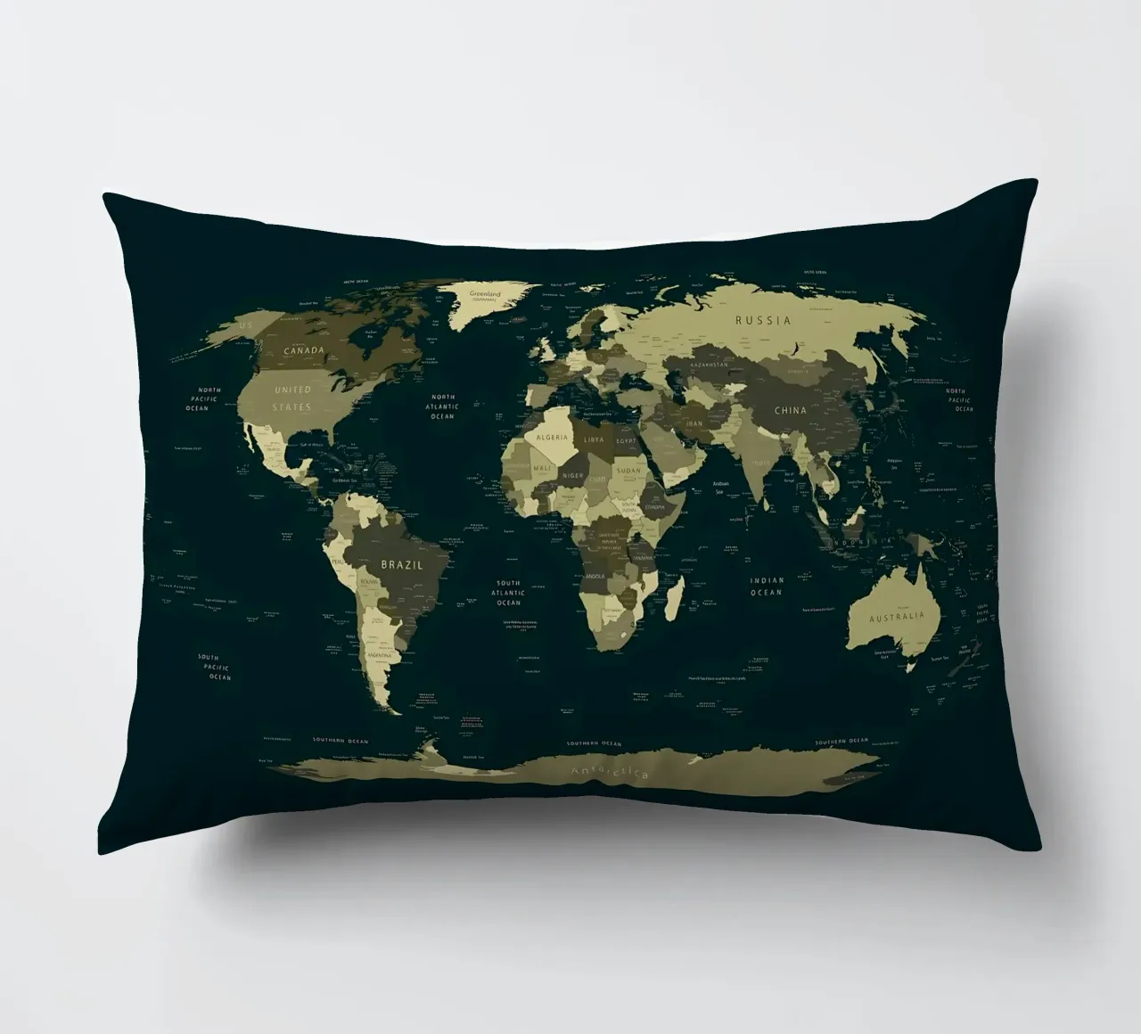 Mappa del mondo dettagliata cuscino da Aiden Garcia