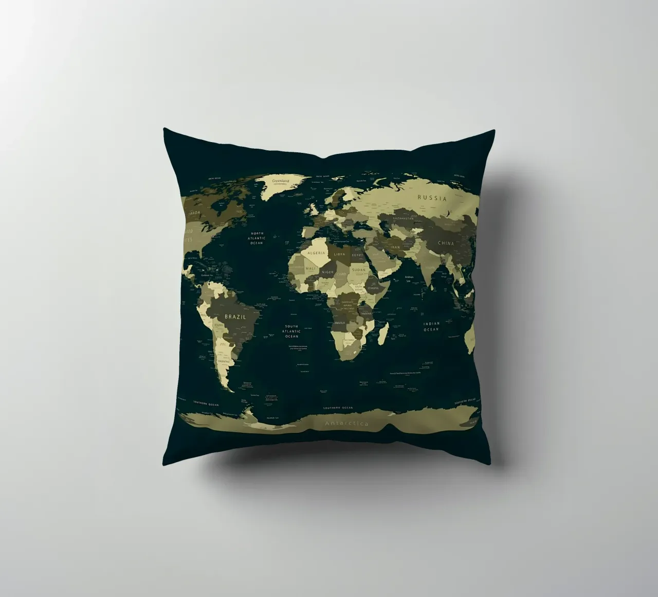 Mappa del mondo dettagliata cuscino da Aiden Garcia