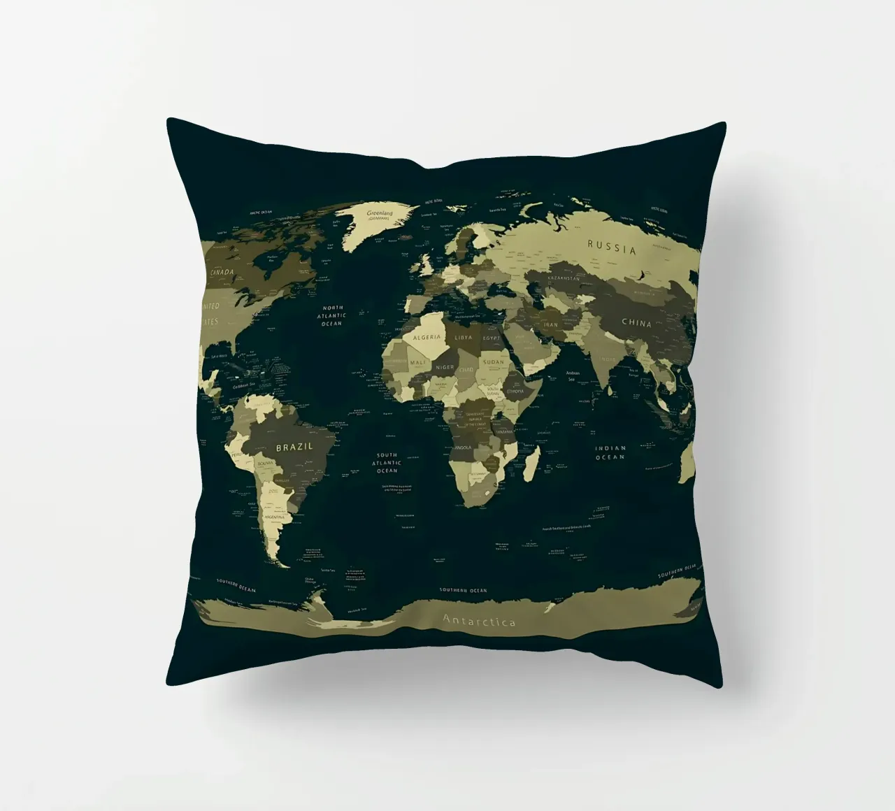Mappa del mondo dettagliata cuscino da Aiden Garcia