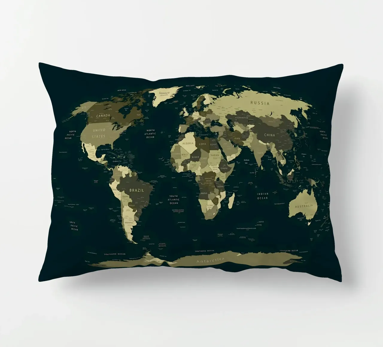 Mappa del mondo dettagliata cuscino da Aiden Garcia