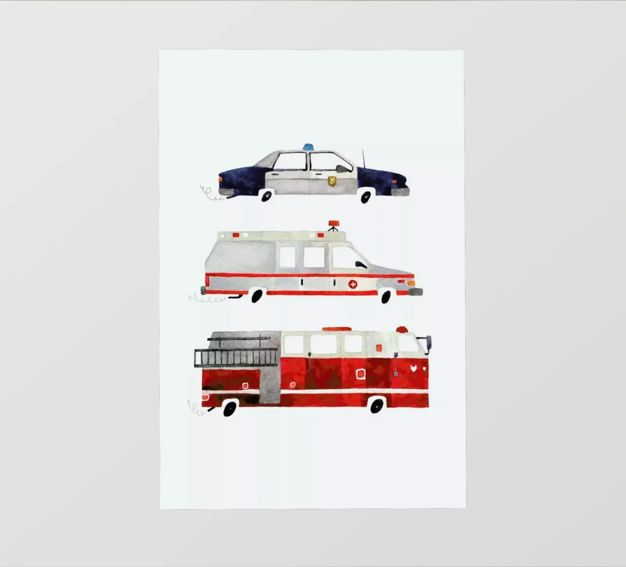 Sirens on the Road PVC Plane von Little Flourishes