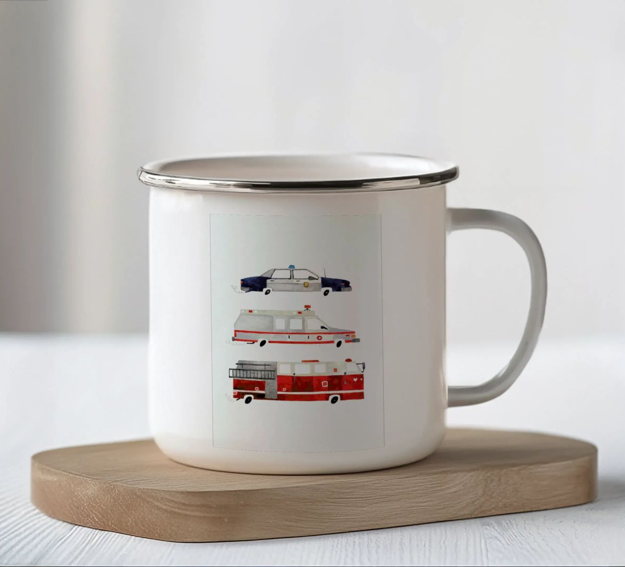Sirens on the Road tazza in smalto da Little Flourishes