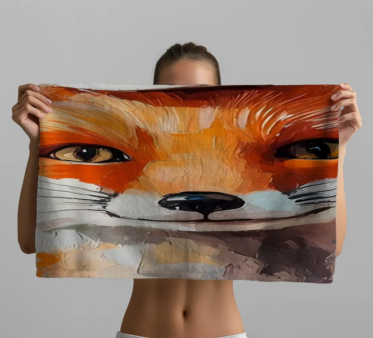 Fuchs mit Toilettenpapier Handtuch von Adrian Patel