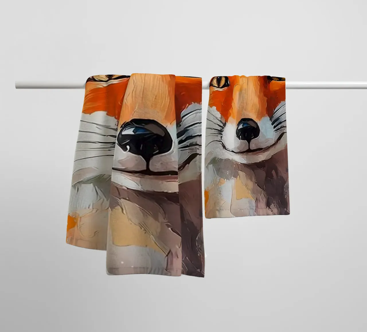 Fuchs mit Toilettenpapier Handtuch von Adrian Patel