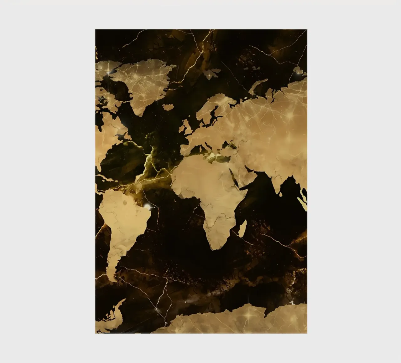 world map gold 4 notebook by Aiden Garcia