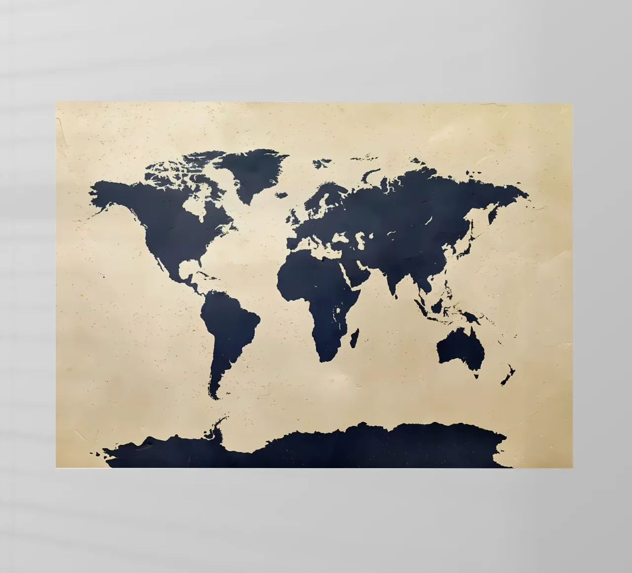 Mappa del mondo blu navy scuro pellicola backlit da Aiden Garcia