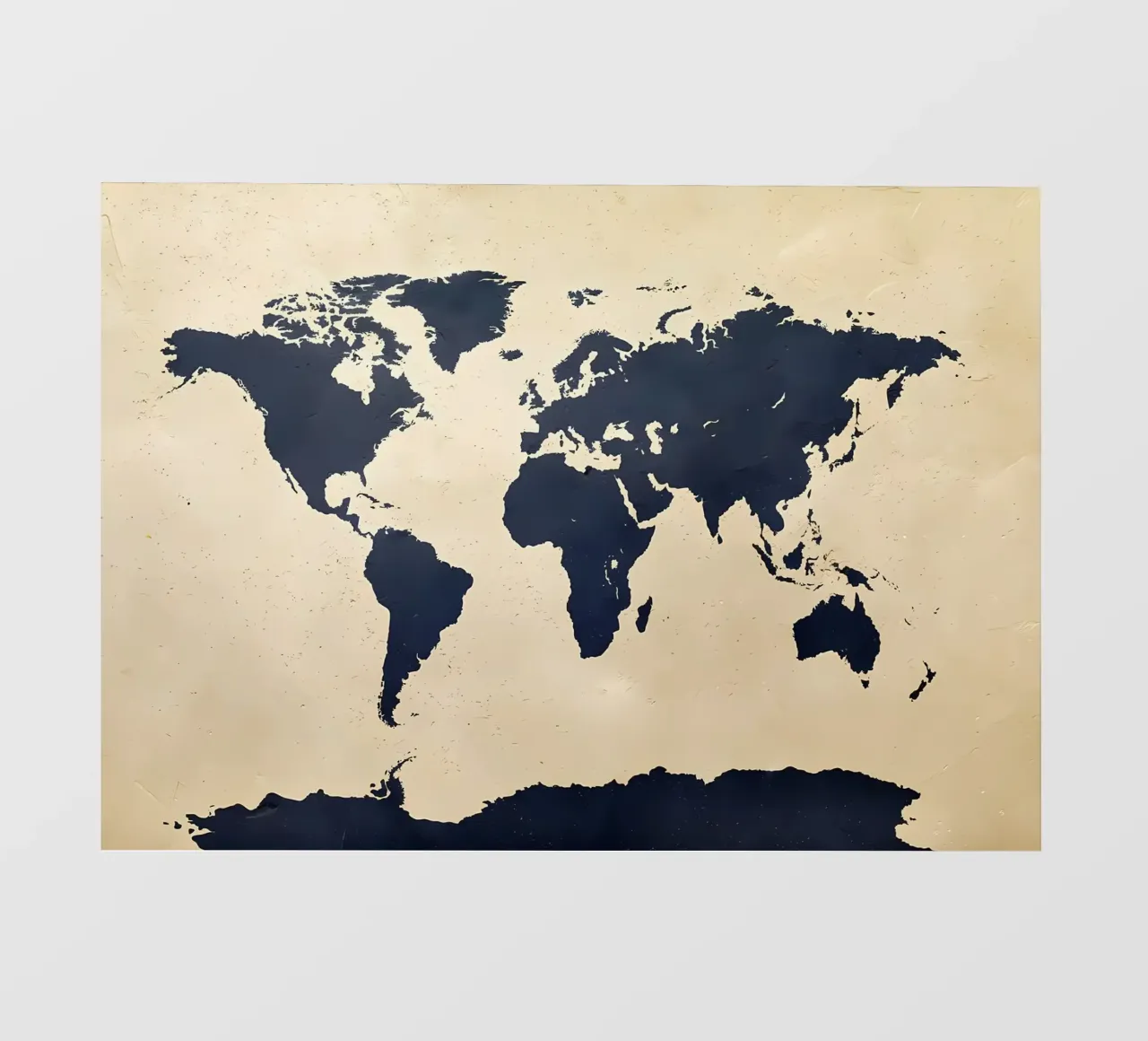 Mappa del mondo blu navy scuro pellicola backlit da Aiden Garcia