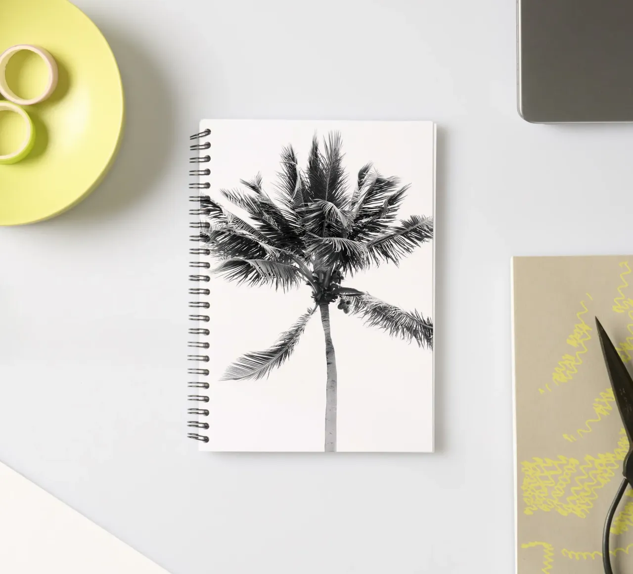 Tropical Beach Palm 2 spiral notebook by Matthew Katz